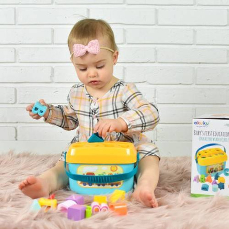 Akuku Edukacyjne Wiaderko z Klockami A0459