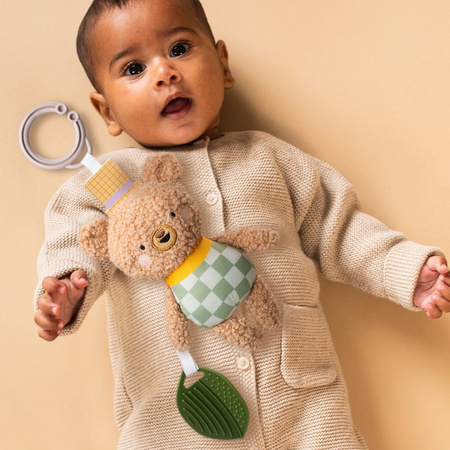 Taf Toys Miś Brendon – przytulanka sensoryczna z liściem–gryzakiem dla niemowląt