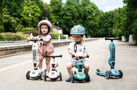 Scootandride Highwaykick 1 2w1 Jeździk i Hulajnoga 1-5 lat + Kask XXS-S Dla Dzieci 1-5 Lat Ash