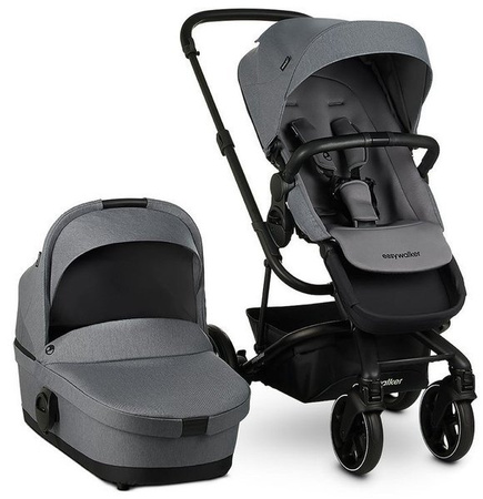 Easywalker Harvey 3 Wózek Spacerowy Fossil Grey (zawiera stelaż, siedzisko z budką i pałąkiem z ekoskóry)