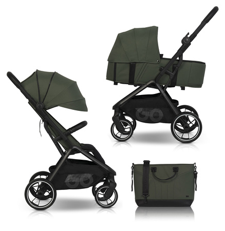 EasyGo Zoya Wózek Głęboko-Spacerowy 2w1 Z Torbą Jungle Green