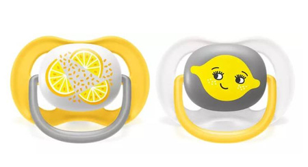 Avent Ultra Air Smoczek Uspokajający 6-18m Air Coll Lemon