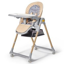 Kinderkraft Lastree Krzesełko Do Karmienia Beżowe || Wood