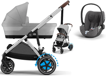Cybex E-Gazelle S Wspomagany Wózek Głęboko-Spacerowy + Cybex Cloud T I-Size Plus Fotelik Samochodowy