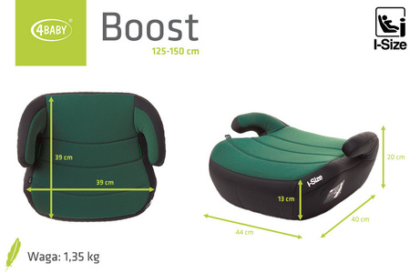 4Baby Boost Fotelik Samochodowy 15-36 kg Podstawka Dark Green