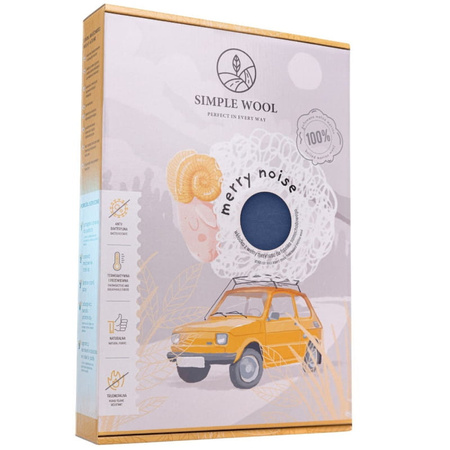 Simple Wool Little Merry 2.0 Wkładka Termoaktywna z Wełny Merino do Fotelika 0-13 kg Grafitowa