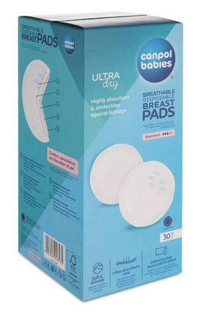 Canpol Babies Wkładki Laktacyjne 30 szt 1/653 + 1 Opakowanie Gratis