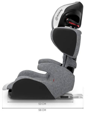 Kiddy Cruiserfix 3 Fotelik Samochodowy 15-36kg Grey Melange - Icy Grey