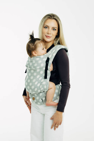 LennyLamb Nosidełko LennyLight Z Tkaniny Żakardowej 100% Bawełna, Rozmiar Standard - Polka Dots Plop