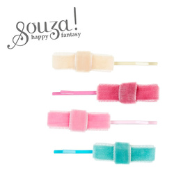 Souza! Wsuwki do włosów Robyn aksamitne kokardki 4 szt.