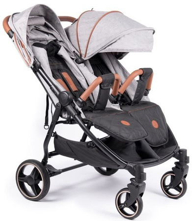 Coletto Enzo Twin Wózek Spacerowy Bliźniaczy Dark Grey