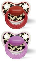 Bibi Zestaw Smoczków Ortodontycznych Happiness 0-6m czerw/róż Tiger