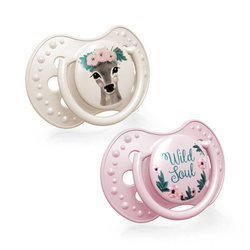 LOVI Smoczek Silikonowy Dynamiczny 3-6m 2 szt Wild Soul Girl 22/883
