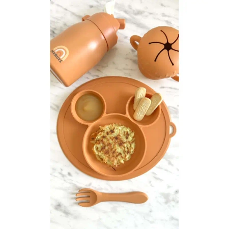 MYROYS Talerzyk z Przyssawką Brązowy