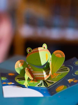 Janod Zestaw Kreatywny Przestrzenne Kartki Pop-Up 3D Zwierzęta 6+