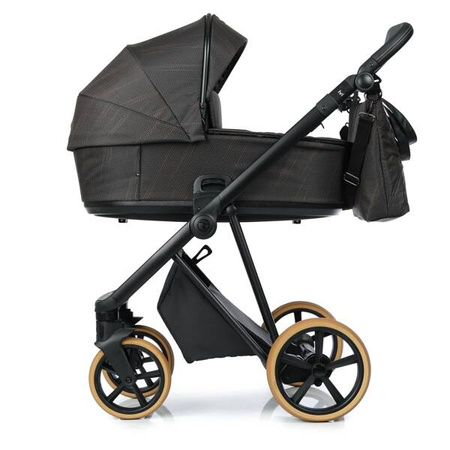 Roan Ivi 2.0 Vintage Wózek Głęboko-Spacerowy Cooper Glow (Limited Edition) + Cybex Aton B2 i-Size Fotelik Samochodowy 0-13kg + Baza One Volcano Black