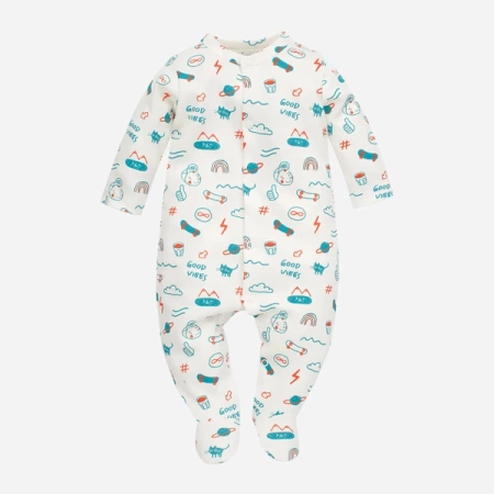 Pinokio Orange Flip Overall Pajacyk Rozmiar 68 Ecru