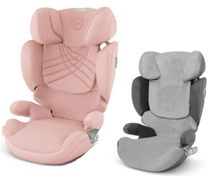 Cybex Solution T I-Fix Plus Fotelik Samochodowy 15-50kg Plus Peach Pink + Cybex Tapicerka Letnia Gratis
