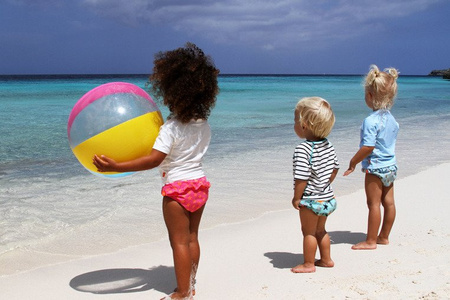 Lassig Koszulka T-shirt do pływania White UV 50+ Girl