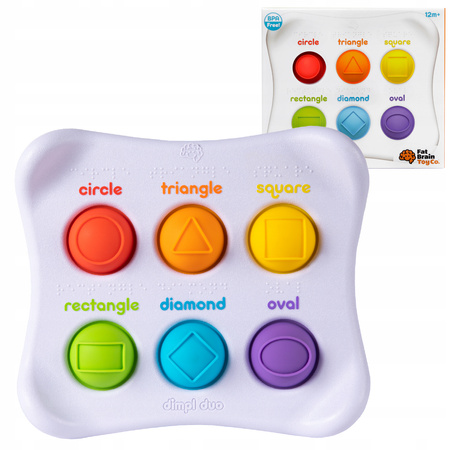 Fat Brain Toy Dimpl Brelok Zabawka Duo-Kolorowe Bąbelki