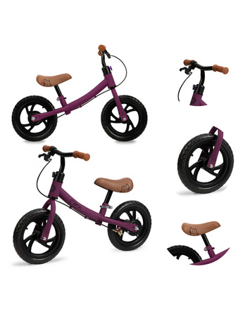 MoMi Breki Rowerek Biegowy z Hamulcem Fioletowy