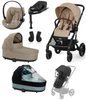 	Cybex Balios S Lux 2.0 Wózek Głęboko-Spacerowy Almond Beige BLK + Cybex Cloud G I - Size Fotelik Samochodowy 0-13 kg + Adaptery + Baza G + Folie