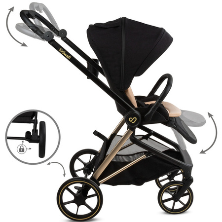Kidwell Velmont Wózek Głęboko-Spacerowy Black Beige