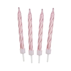GoDan Świeczki Urodzinowe Spiralne Jasnoróżowe 12szt
