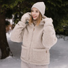 Zaffiro Kurtka dla Kobiet Zoya Wełniana Nevada S Beige