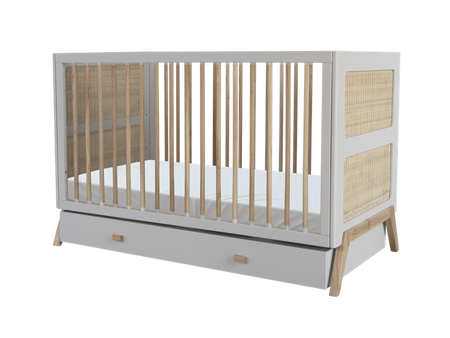 Theo Bebe Marelia Wielofunkcyjne Łóżeczko Ratanowe 70x140cm Moon