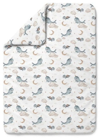 Waldin Kołdra Bambusowa 120x90 Wieloryb Biały