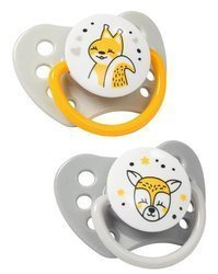 Babyono 1226/02 Smoczek Anatomiczny Silikonowy 2 Sztuki 3-6 M-cy Natural Nursing 1226/02