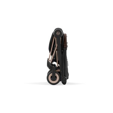 Cybex Coya Wózek Spacerowy Rama Rosegold Black Cozy Beige + Cybex Coya Moskitiera Black