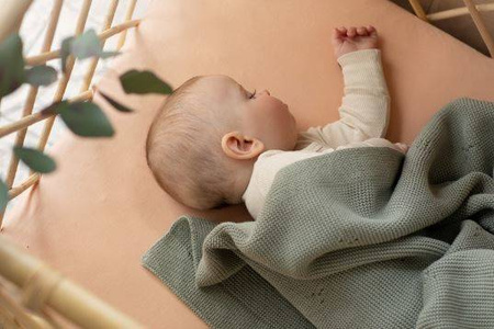 Poofi Kocyk Bawełniany Paris Khaki 80x100