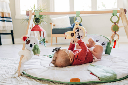 Tiny Love Mata Edukacyjna z Drewnianym Stojakiem Boho Chic Szare