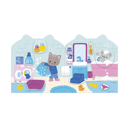 Janod Książeczka do wyklejania z naklejkami Dom 18m+