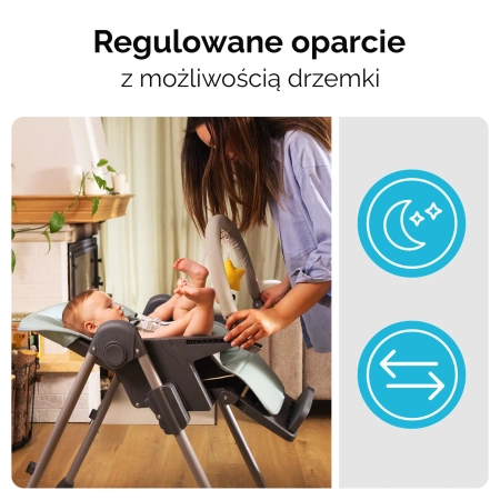 Kidnort Jordgubbe Krzesełko do Karmienia Brązowe