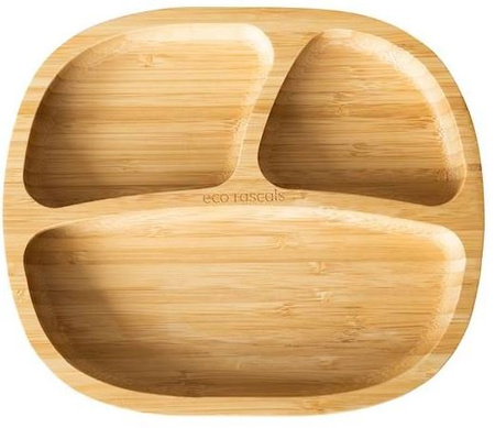 Eco Rascals Miseczka Trójdzielna Bambusowa z Przyssawką Niebieski