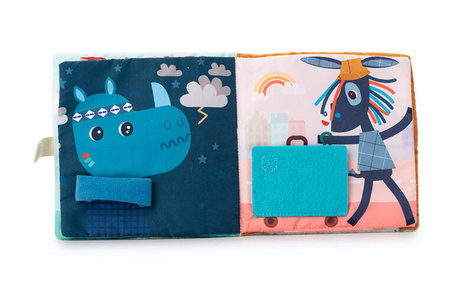 LILLIPUTIENS Miękka książeczka aktywizująca z mini-komforterem „Joe i jego przytulanka” 12 m+