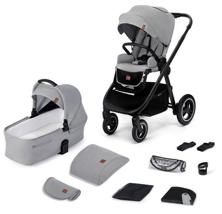 Kinderkraft Everyday Wózek Wielofunkcyjny 2w1 Light Grey
