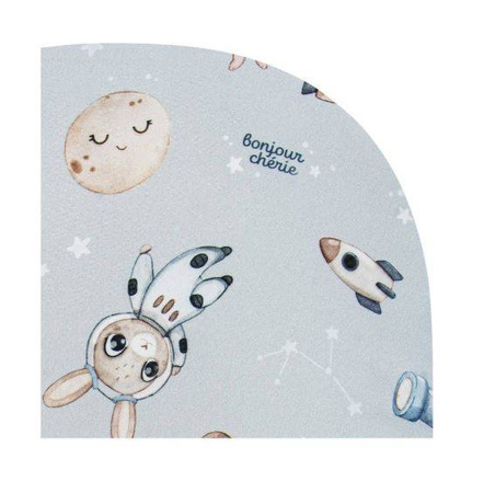 Bonjour Cherie Bambusowe Prześcieradło do Gondoli i Kosza Mojżesza 35x75cm Królik Astronom