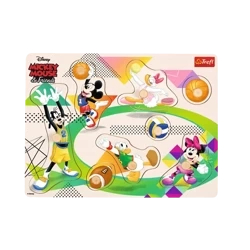 Trefl Zabawka Drewniana - Puzzle Medium - Mickey Mouse & Friends Multi