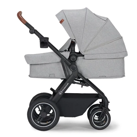 Kinderkraft B-Tour Mink Pro Wózek Głęboko-Spacerowy + Fotelik 0-13 kg Zestaw 3w1 Light Grey