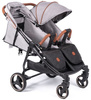 Coletto Enzo Twin Wózek Spacerowy Bliźniaczy Dark Grey