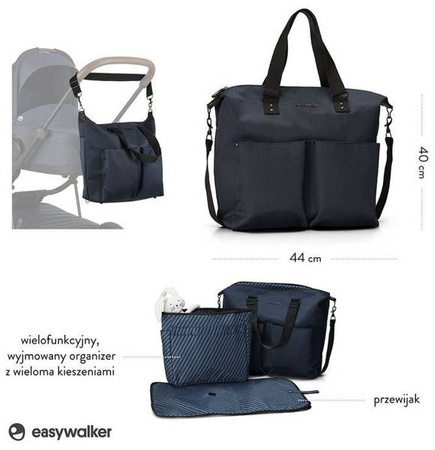 Easywalker Torba Do Wózka z Przewijakiem i Organizerem Uniwersalna Sapphire Blue
