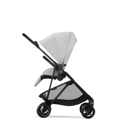 Cybex Melio Carbon Wózek Głęboko-Spacerowy Fog Grey + Cybex Cloud G I - Size Fotelik Samochodowy Fog Grey 0-13kg + Adaptery