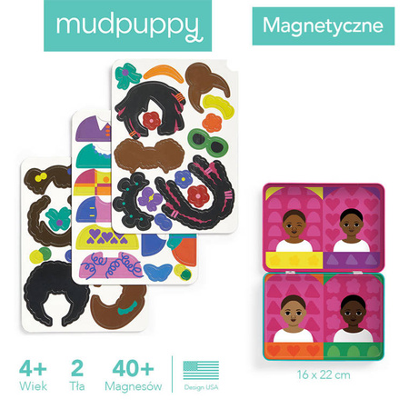 Mudpuppy Magnetyczne postacie Moje włosy, moja korona 4+