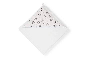 Gluck ręcznik biała frota panda różowa pik