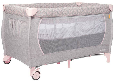 Skiddou Lunar+ Łóżeczko Turystyczne 3w1 Keep Pink