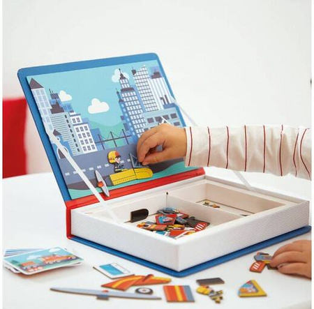 Janod Magnetyczna Układanka Straż Pożarna Magnetibook